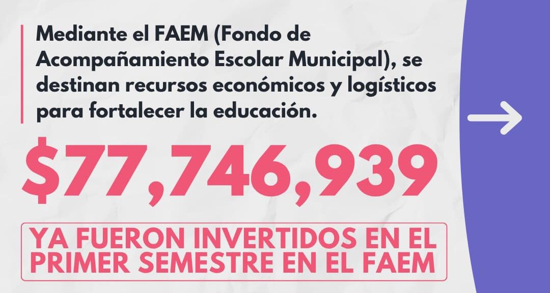 Más de 77 millones invertidos en el Fondo de Acompañamiento Escolar Municipal