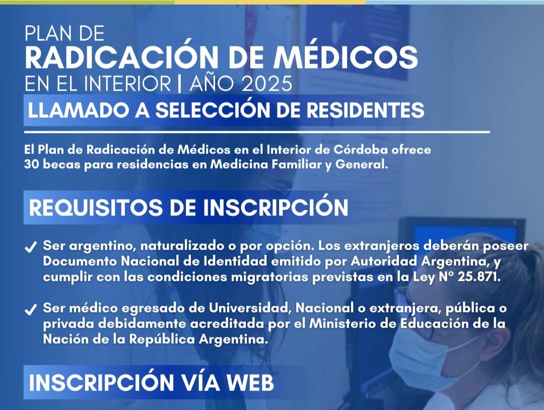 Llamado a selección: Plan de Radicación de Médicos 2025