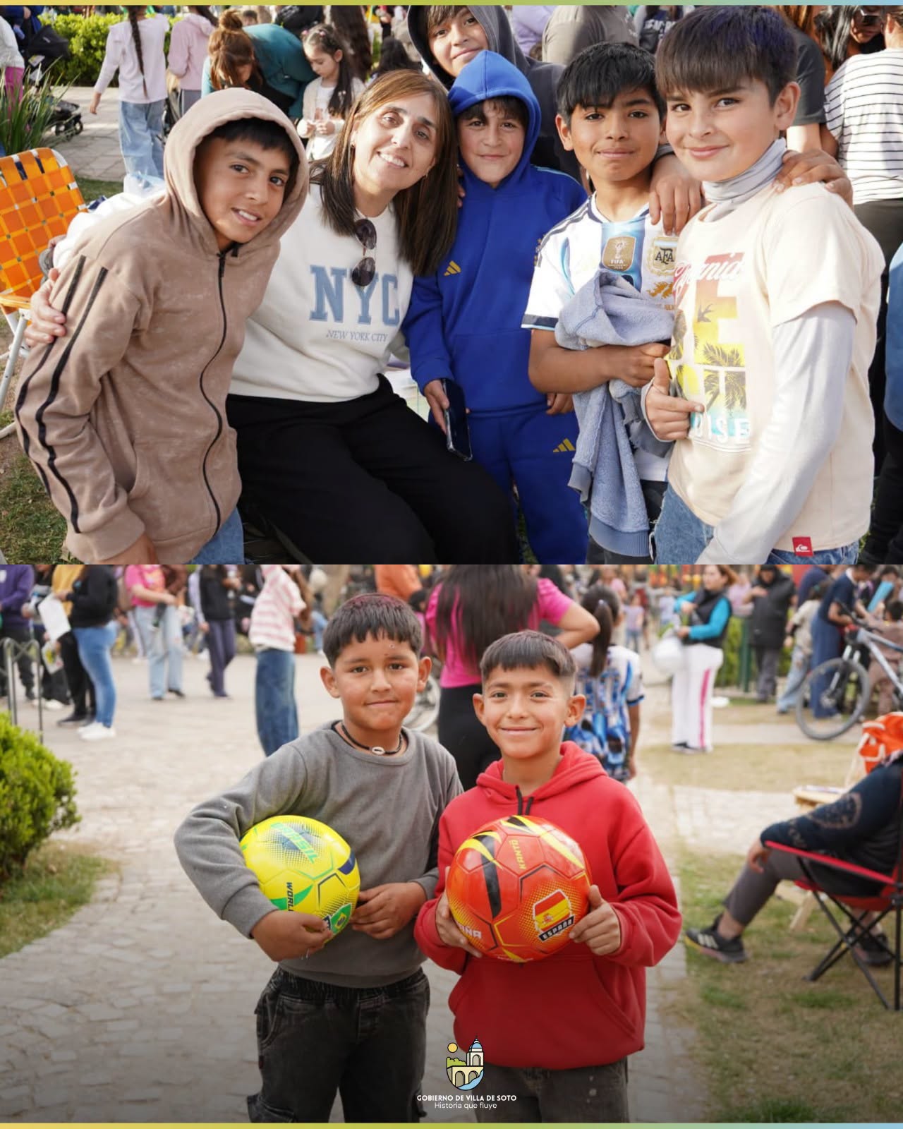 Cientos de niños celebraron su día en la Plaza San Roque